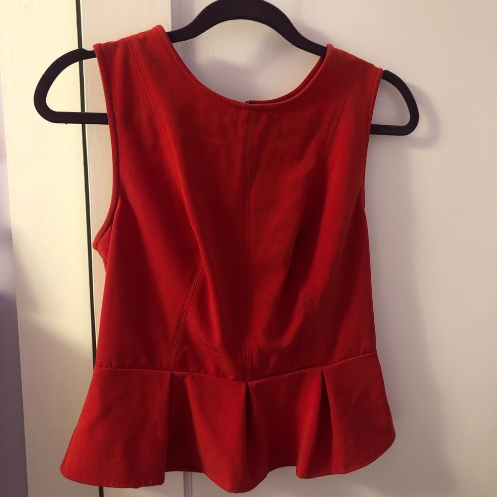 Red peplum top